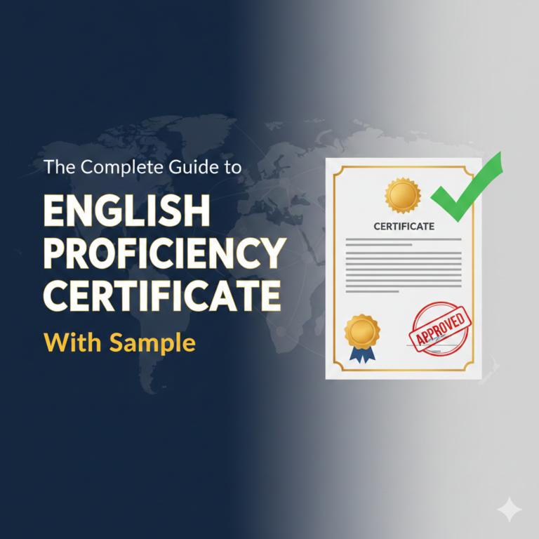 The Complete Guide to English Proficiency Certificate With Sample