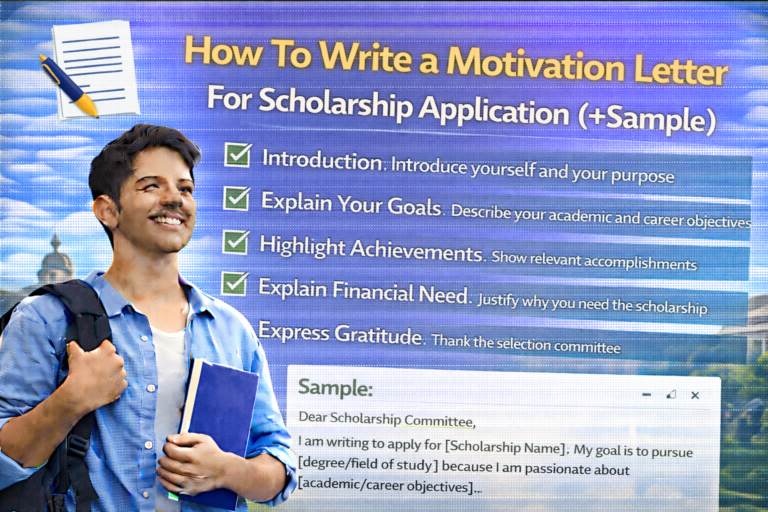 How To Write a Motivation Letter For Scholarship Application (+Sample)