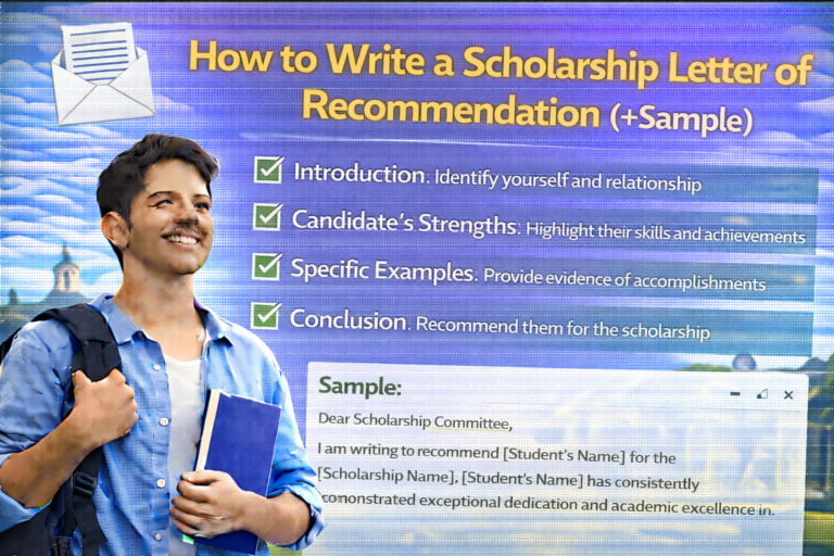 How to Write a Scholarship Letter of Recommendation (+Sample)