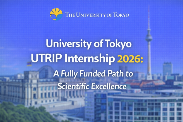 University of Tokyo UTRIP Internship 2026: A Fully Funded Path to Scientific Excellence